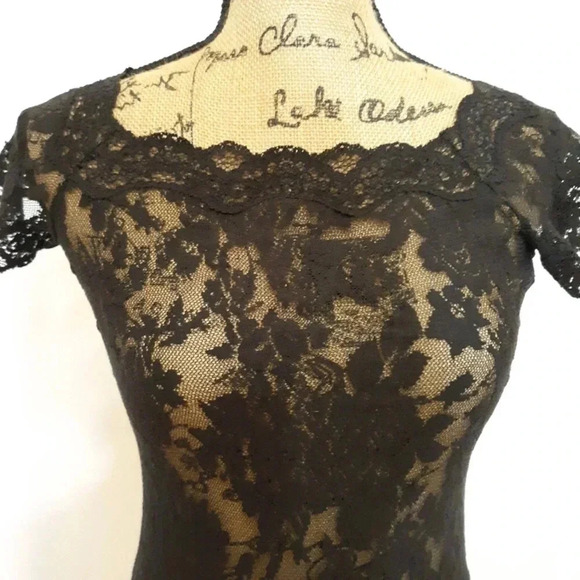 Victoria’s Secret black stretch lace chemise nightie - Picture 2 of 6